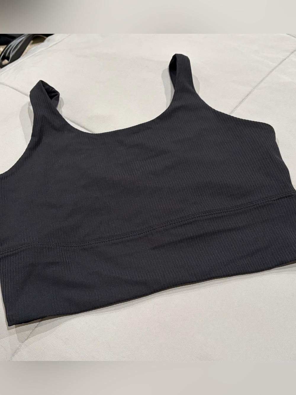 Nike Black Ribbed Sports Bra